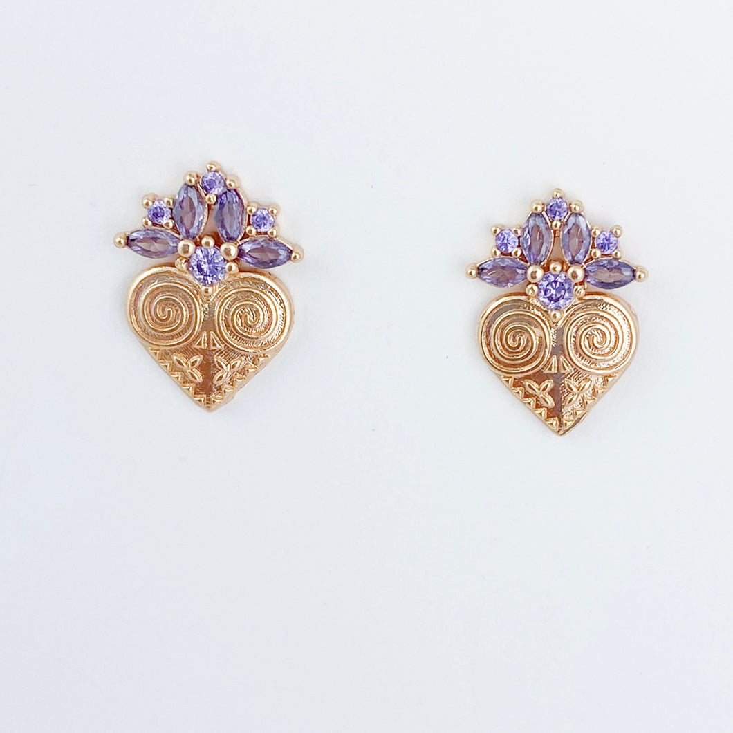 Haley Hmong Heart Earrings