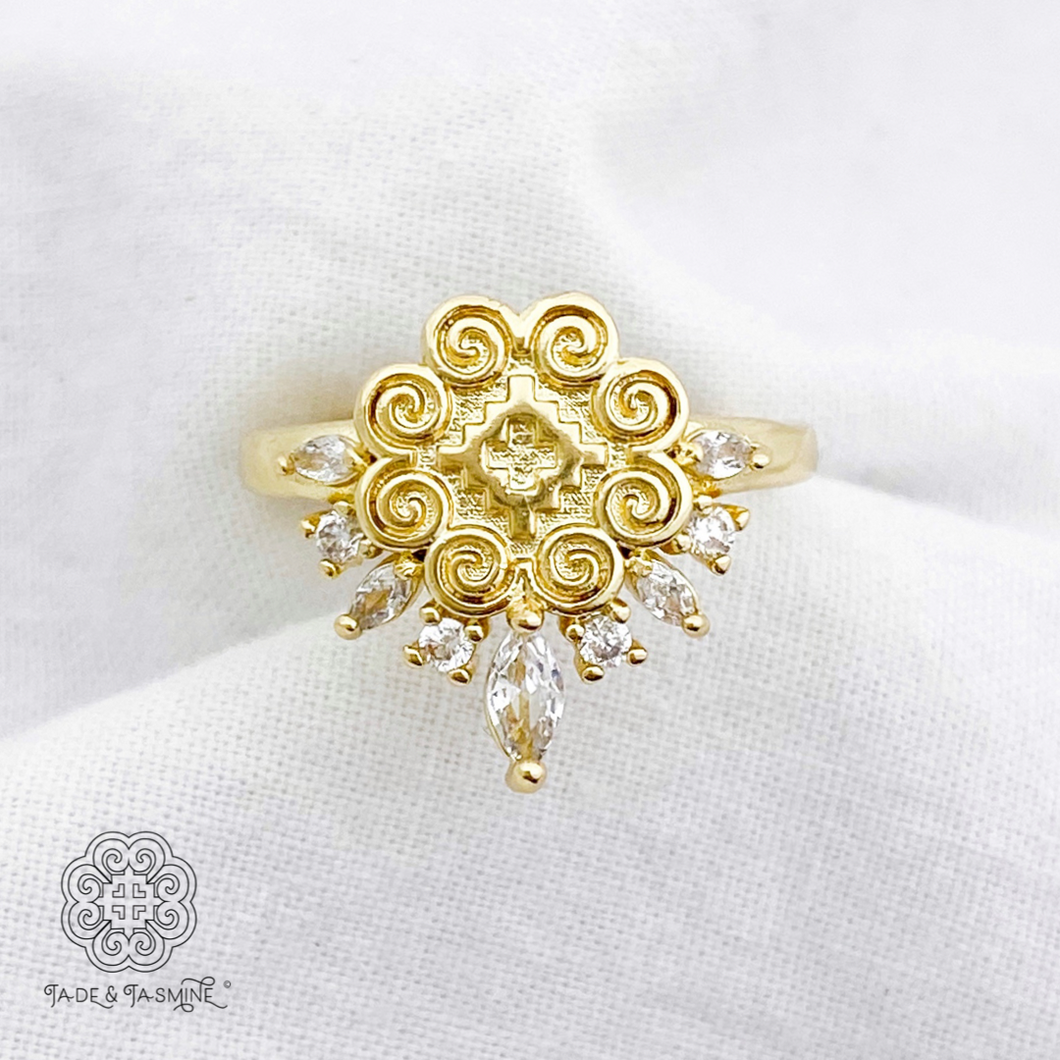 Aria Ring - CLEAR AND GOLD